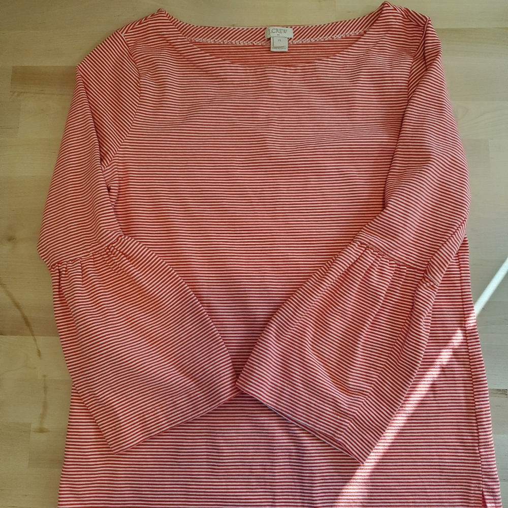 J Crew Boat neck striped long sleeve